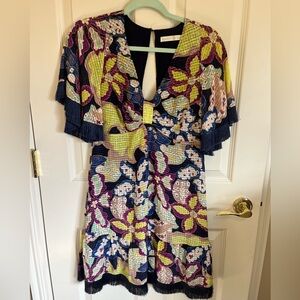 Marie Oliver Vibrant Floral Midi Dress